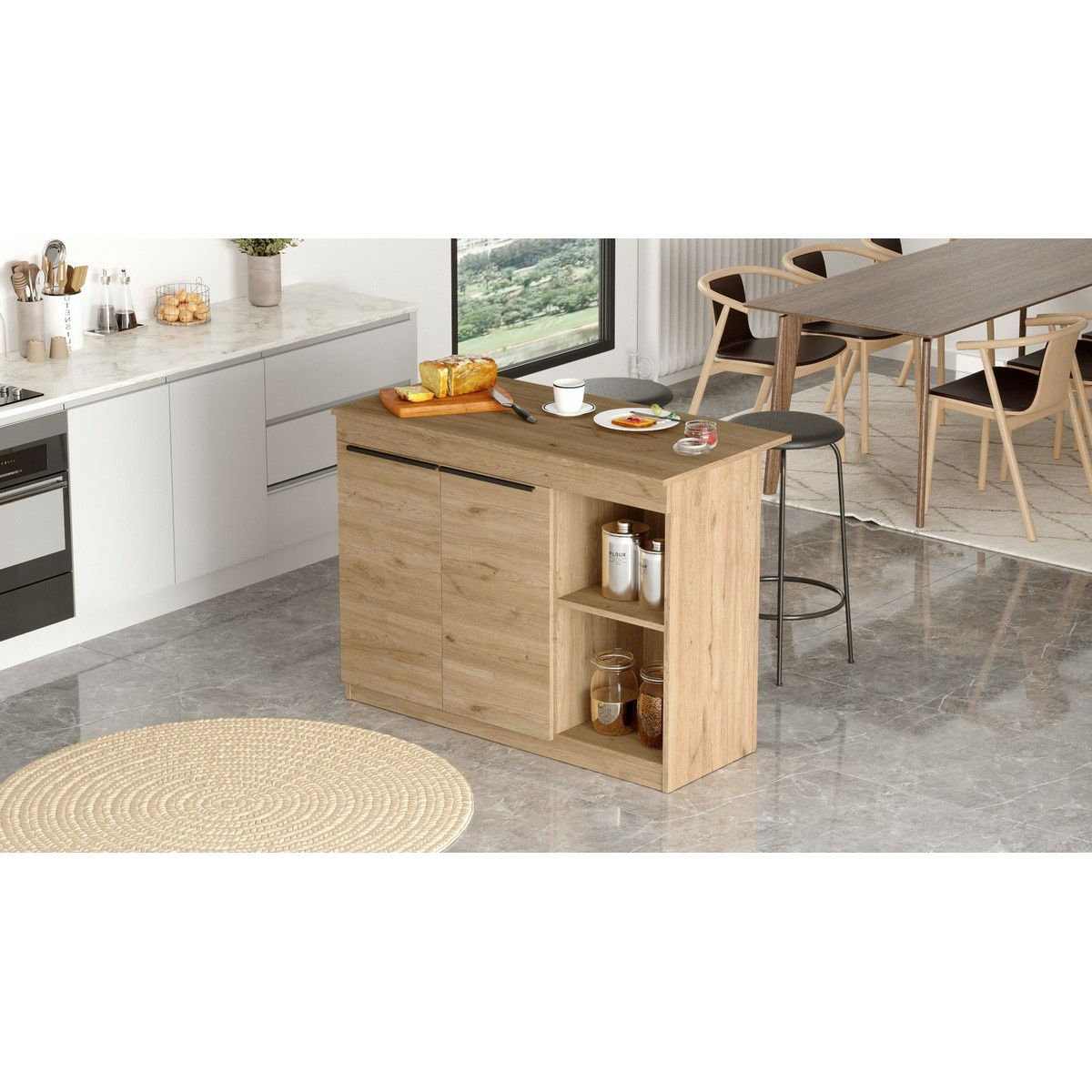 Barový stůl Mona 2 Oak – obrázok 6