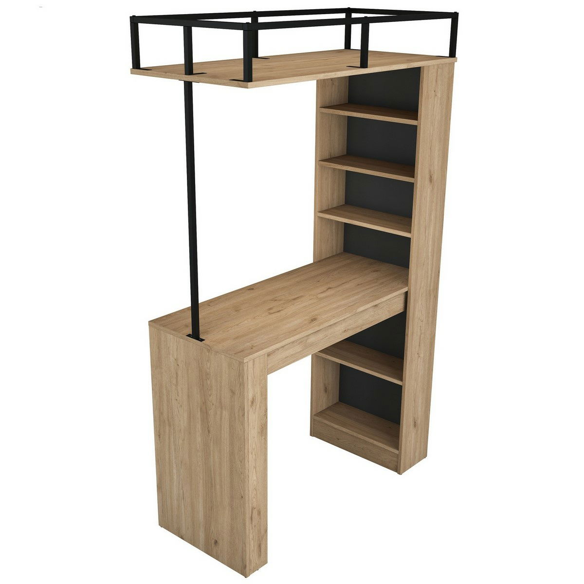 Barový stůl stůl Jany Walnut and Black