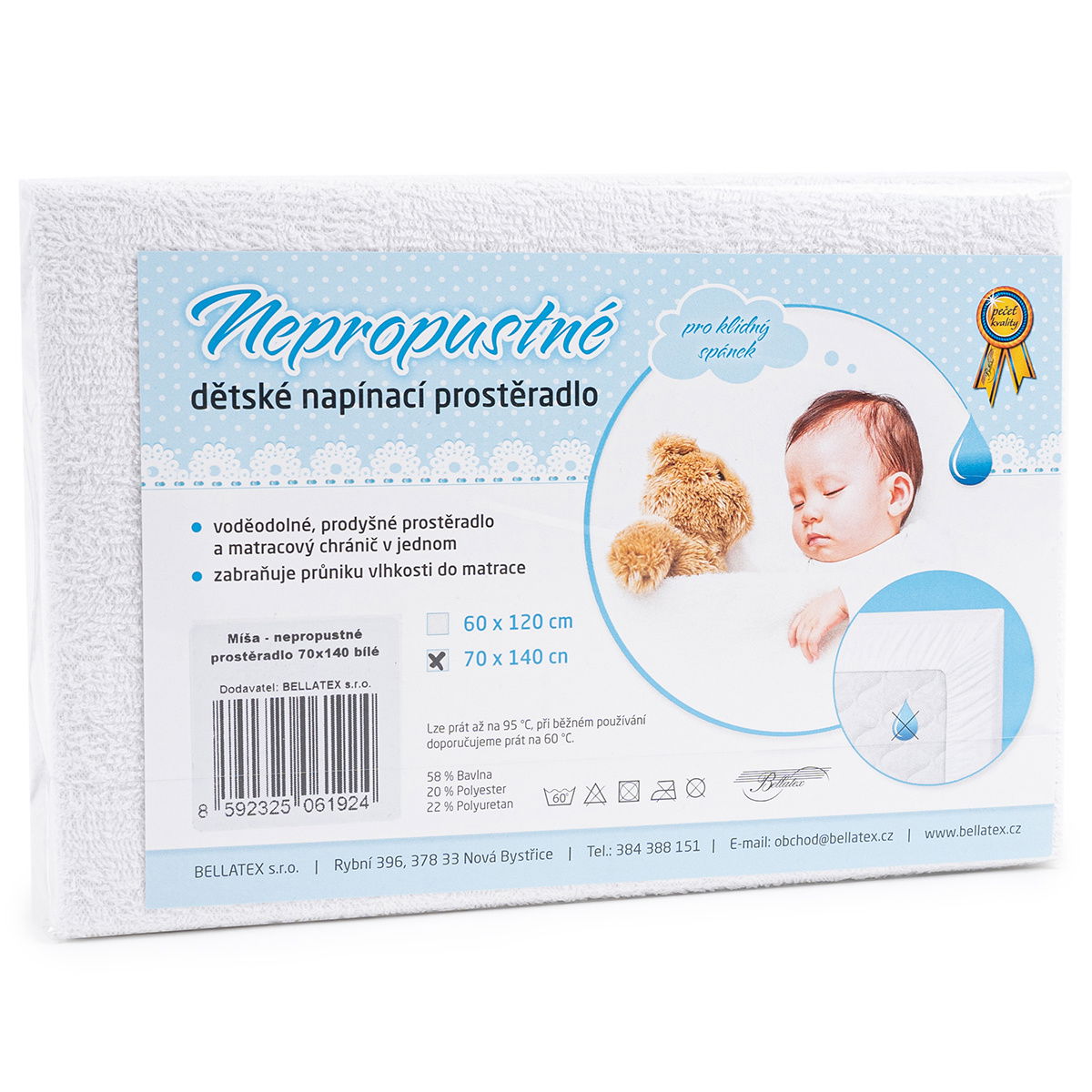Bellatex Dětské nepropustné prostěradlo Míša, 70 x 140 cm, 70 x 140 cm – obrázok 3