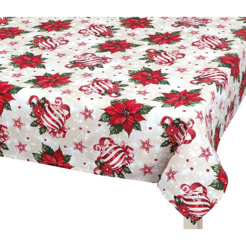 Bellatex Ubrus Vánoční ozdoby Cesmína, 120 x 140 cm, 120 x 140 cm