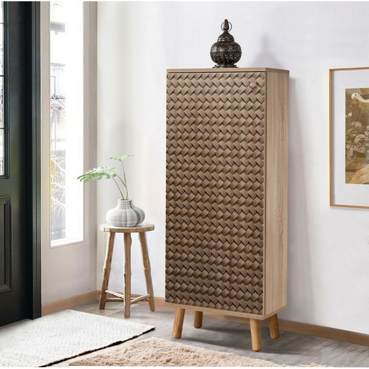 Botník Mega Sonoma Oak Ratan – obrázok 4