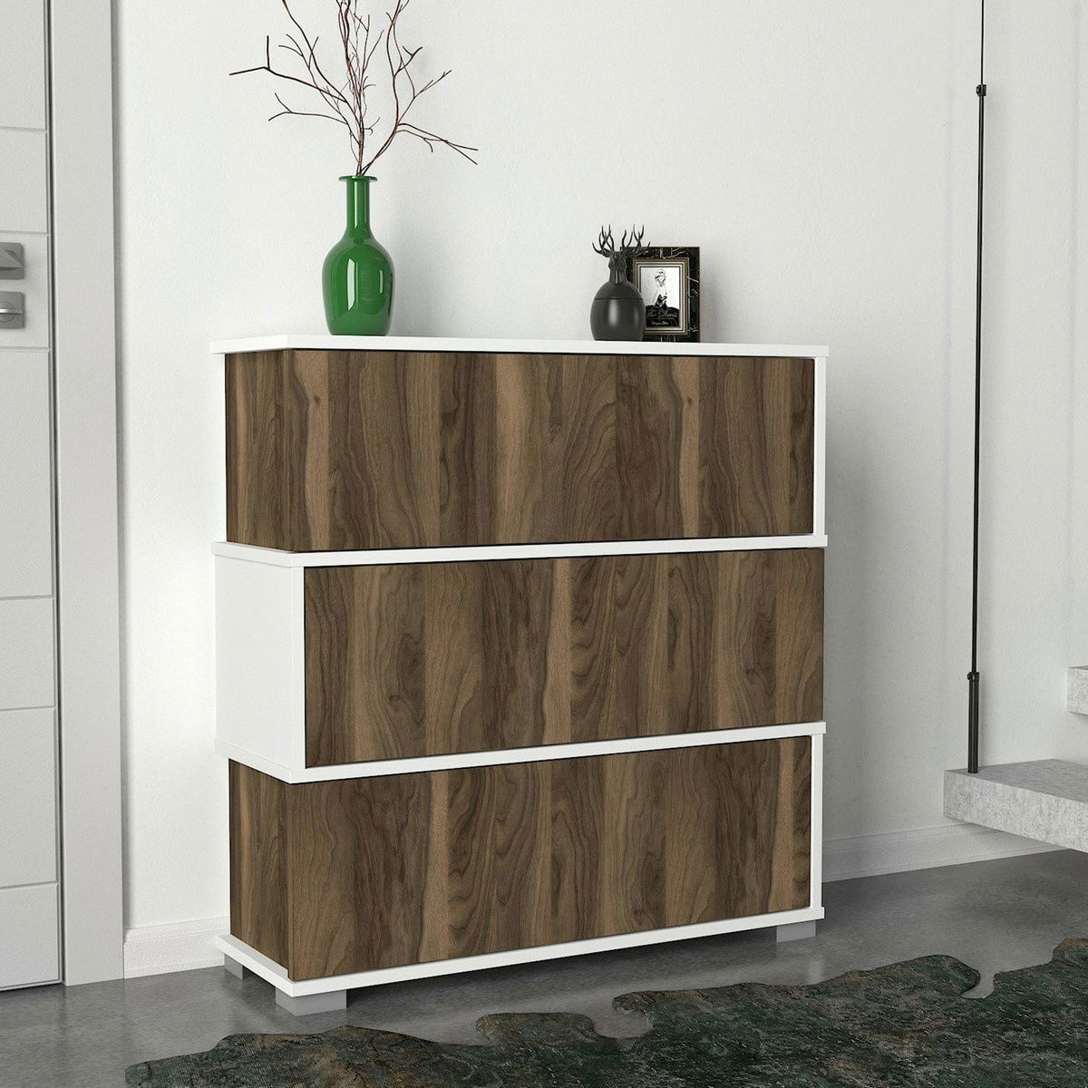 Botník Napolyon White and Walnut – obrázok 5