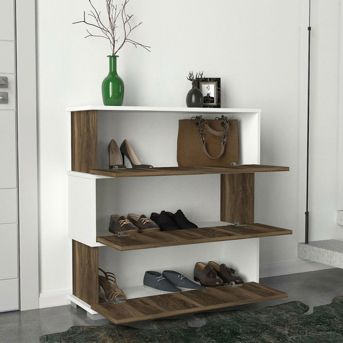 Botník Napolyon White and Walnut – obrázok 4