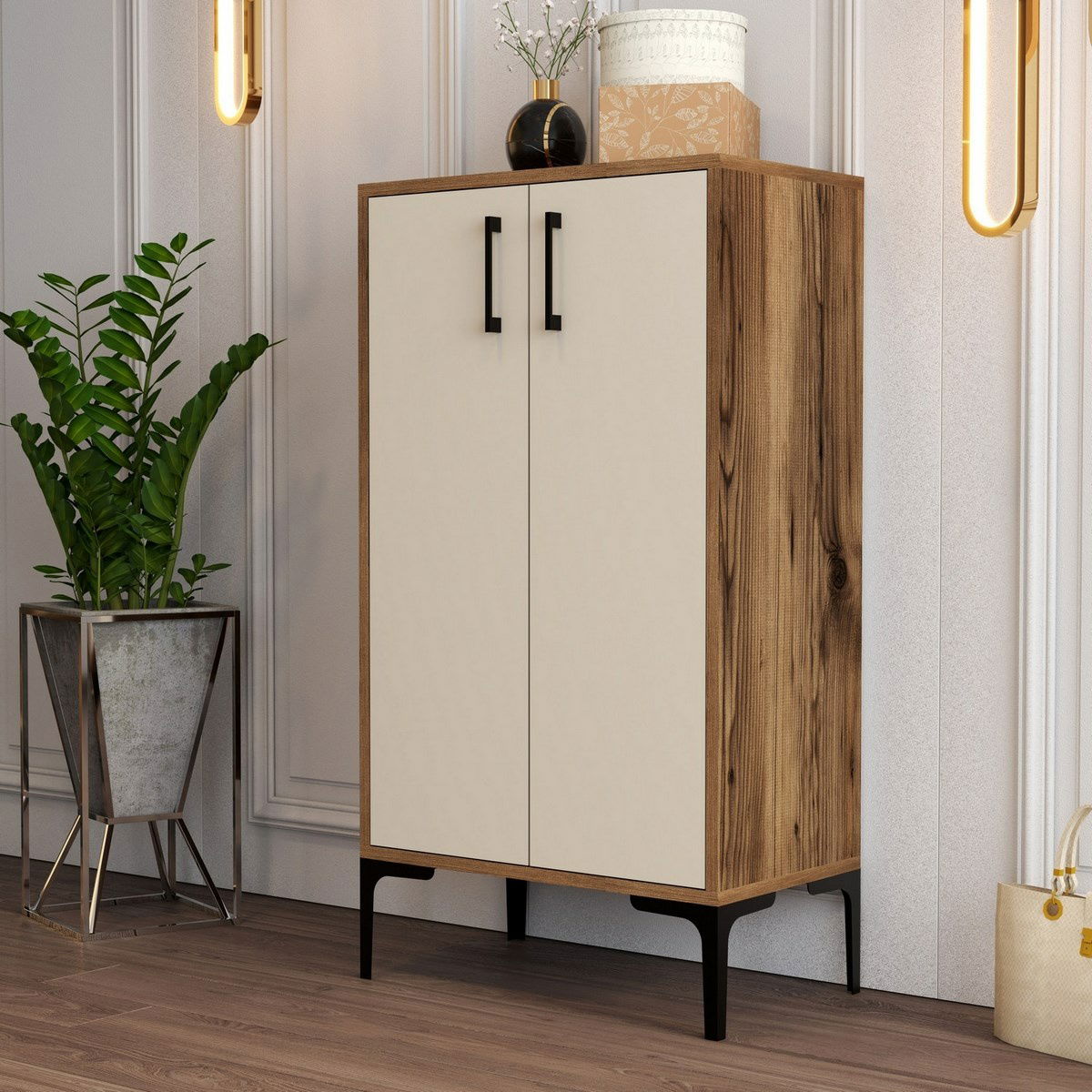 Botník Prag Walnut and Cream – obrázok 4
