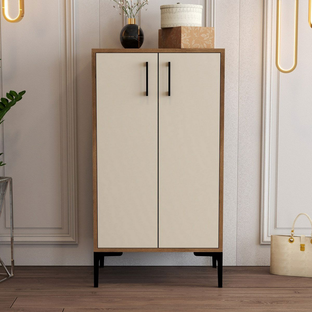 Botník Prag Walnut and Cream – obrázok 5