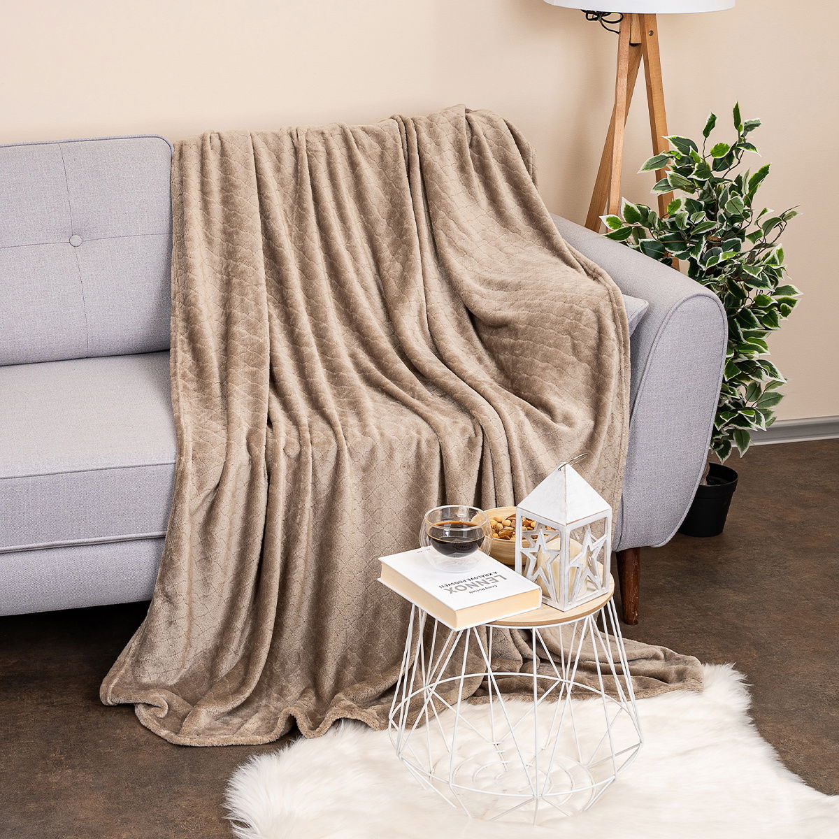 Deka Soft Dreams Luxury taupe, 150 x 200 cm – obrázok 2