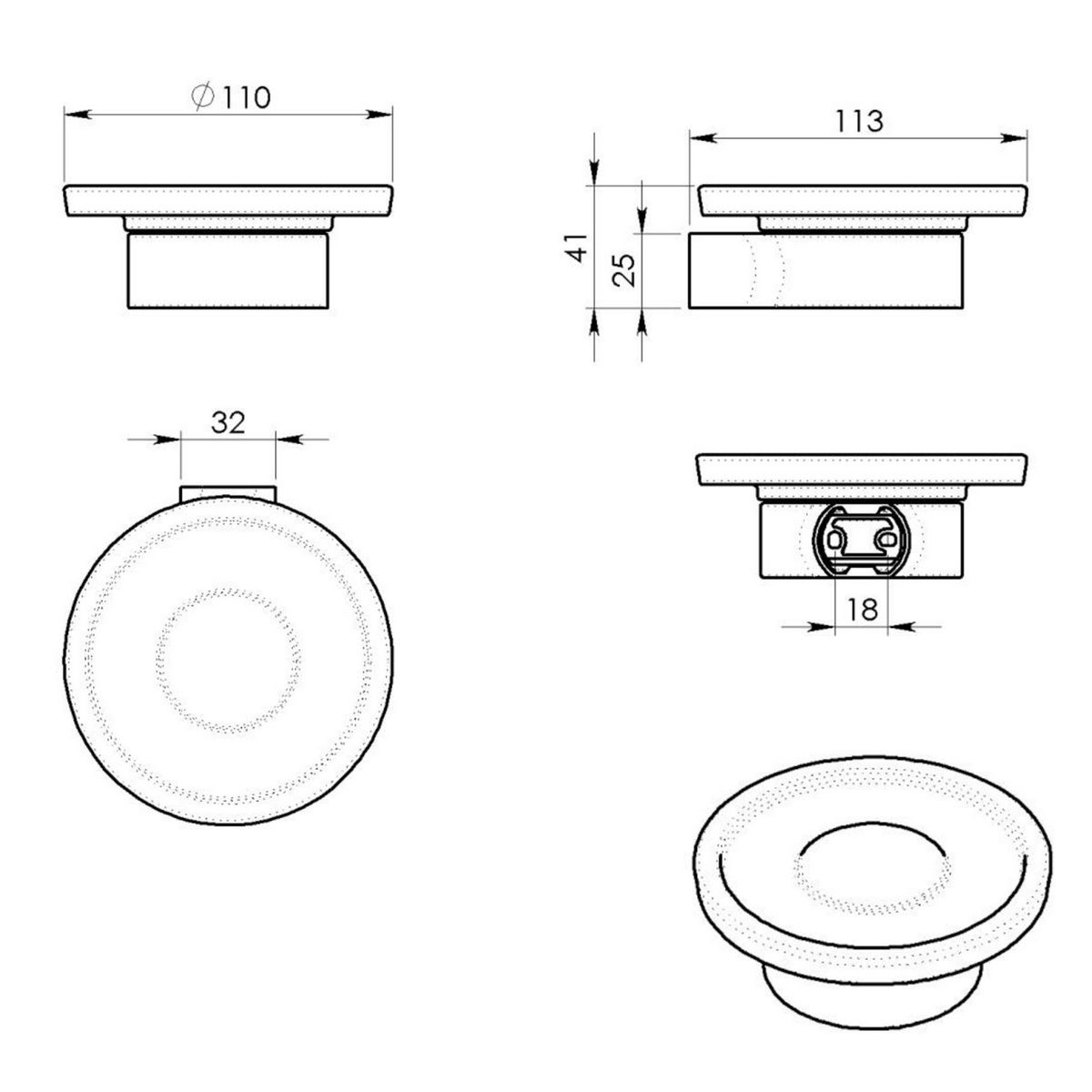 GEDY PI1113 Pirenei mýdlenka, chrom/mléčné sklo – obrázok 2