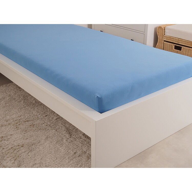 jersey prostěradlo Ideál nebesky modrá, 90 x 200 cm – obrázok 3