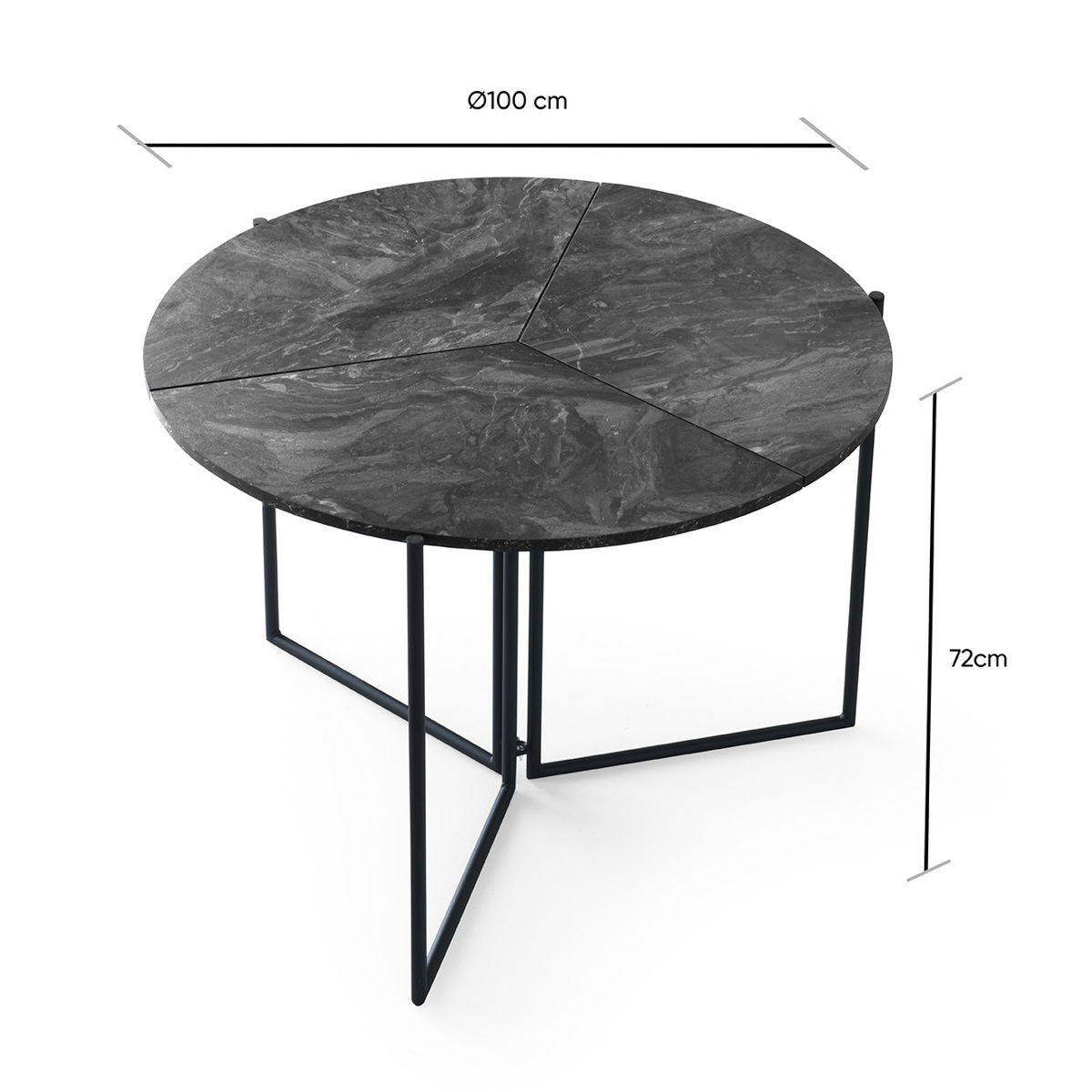 Jídelní stůl Yaprak Anthracite – obrázok 5