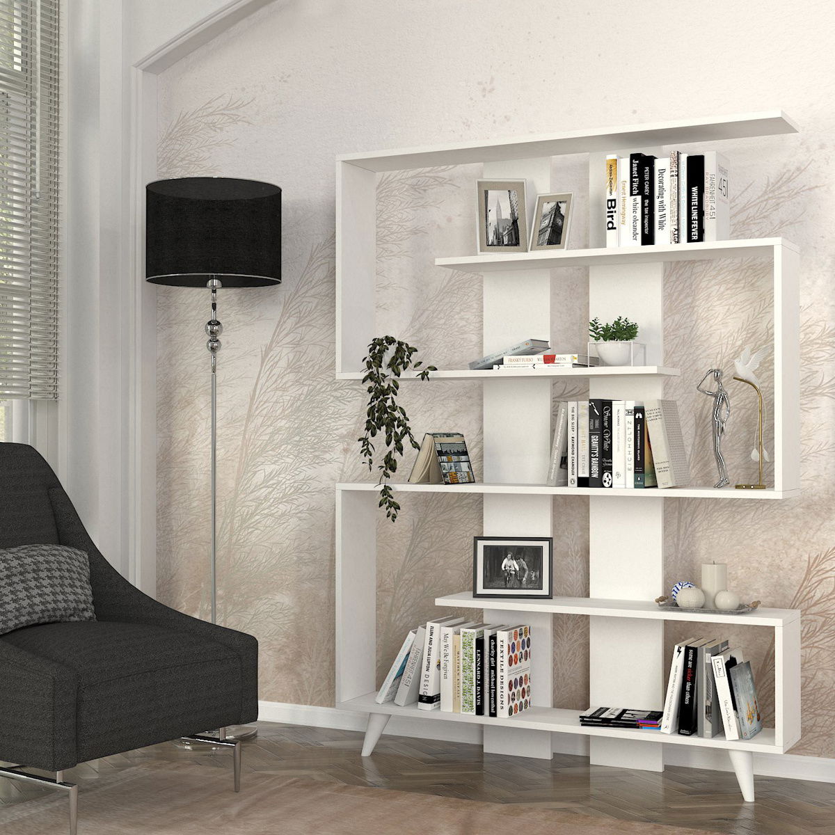 Knihovna Rain White – obrázok 5