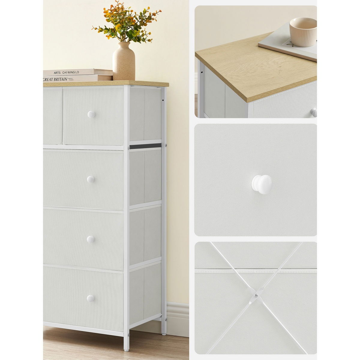 Komoda E1051 WT, 56 cm, M – obrázok 3