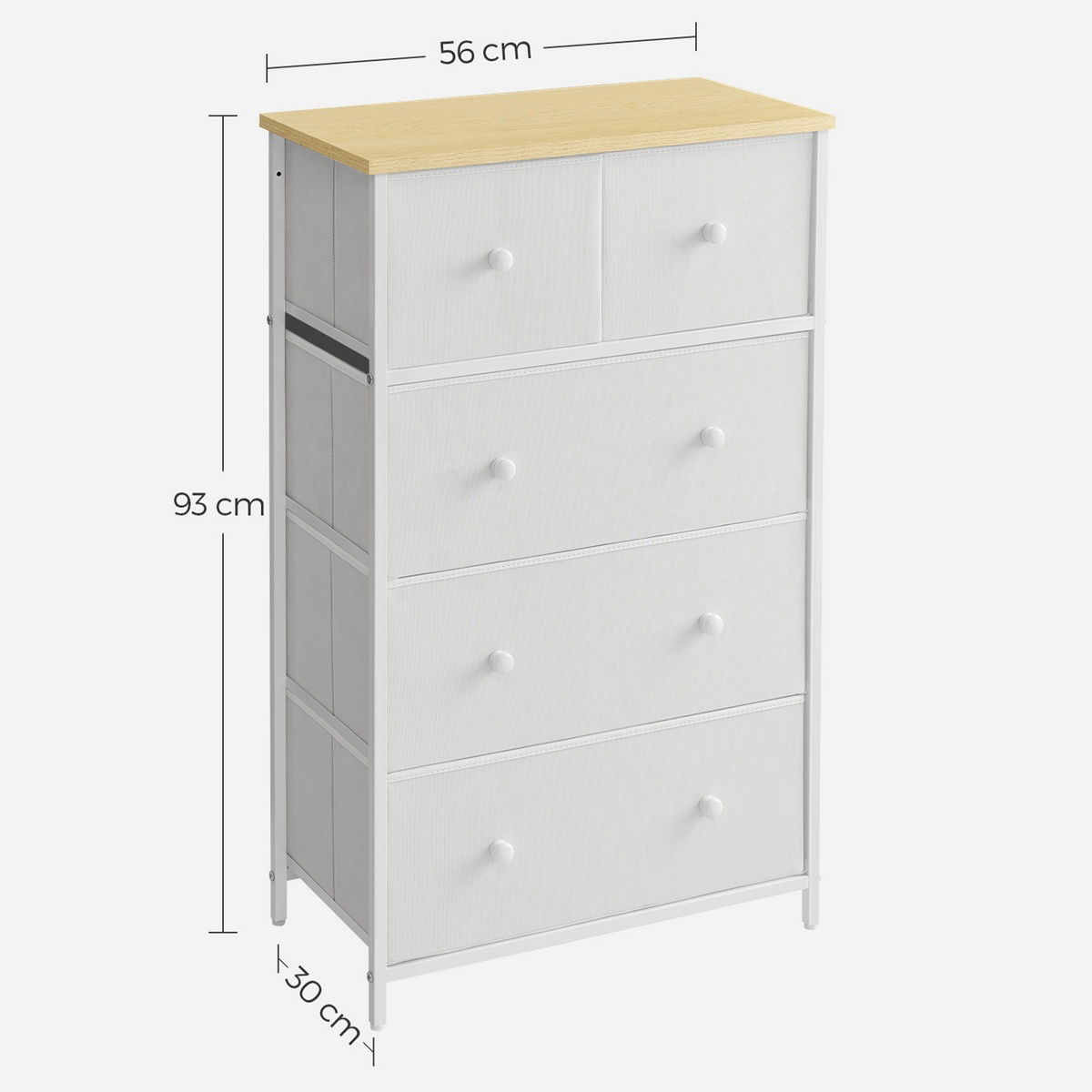 Komoda E1051 WT, 56 cm, M – obrázok 6