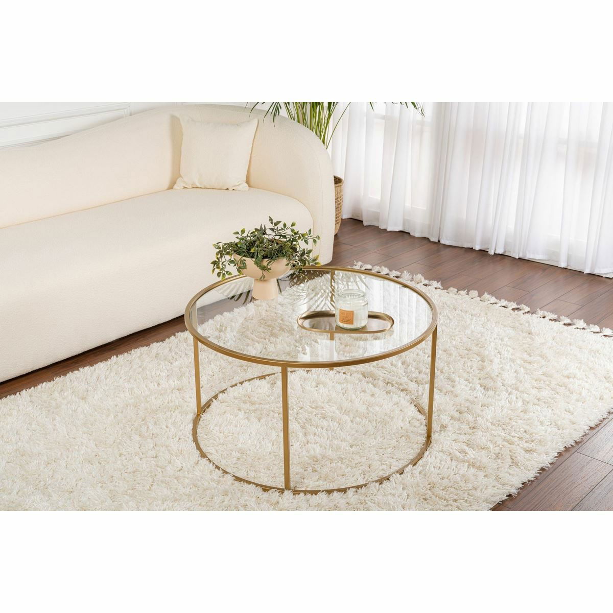 Konferenční stolek Aurum Gold, 80 cm – obrázok 3