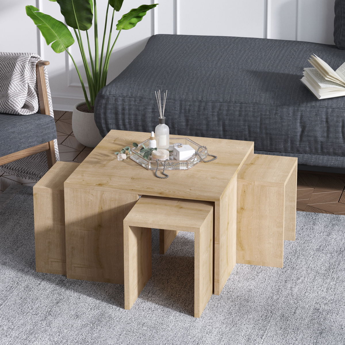 Konferenční stolek Ortanca Sapphire Oak