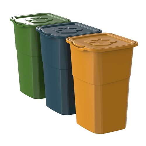 Koš na tříděný odpad Eco 3 Master 50 l, 3 ks – obrázok 2