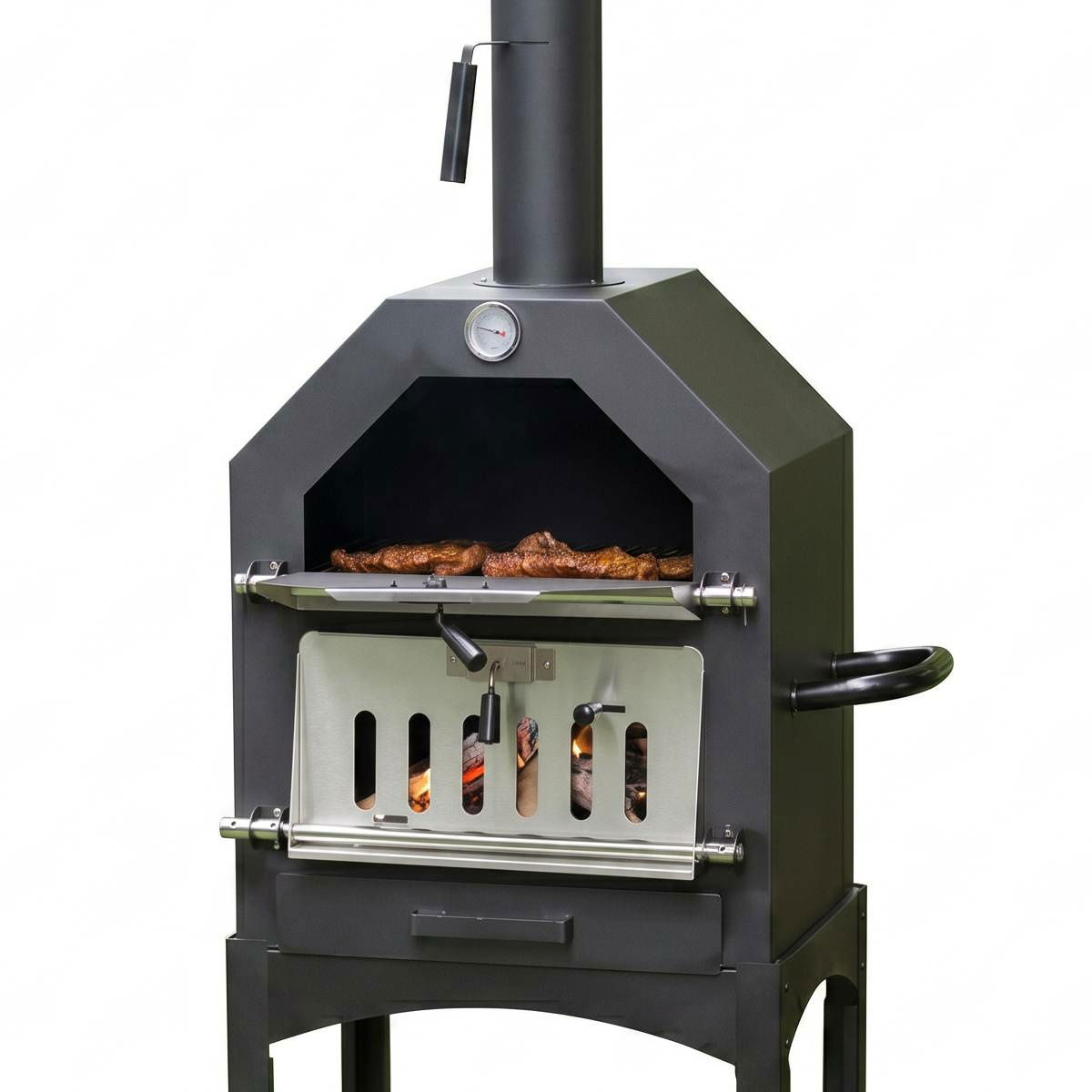 Multifunkční zahradní gril, udírna, pizza pec Italia – obrázok 5