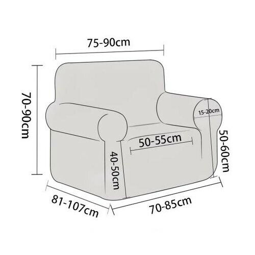 Napínací potah na křeslo Magic clean béžová, 75 - 95 cm – obrázok 7