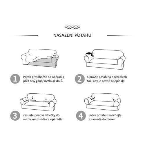 Napínací potah na křeslo Magic clean vínová, 75 - 95 cm – obrázok 8