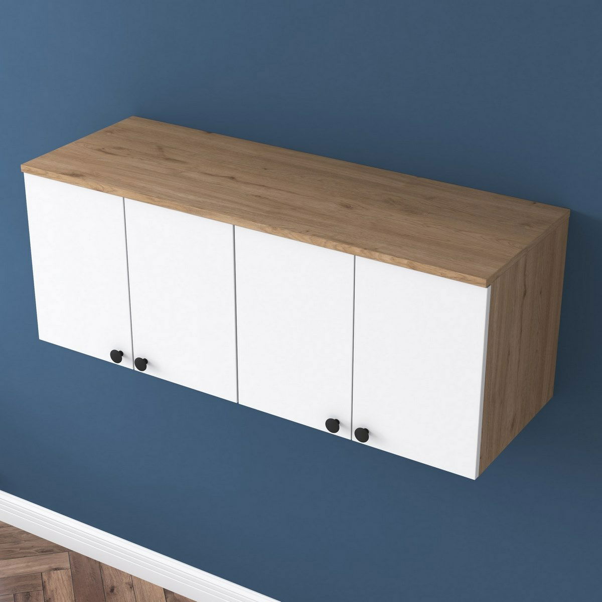 Nástěnná skříňka Bany Walnut and White – obrázok 8