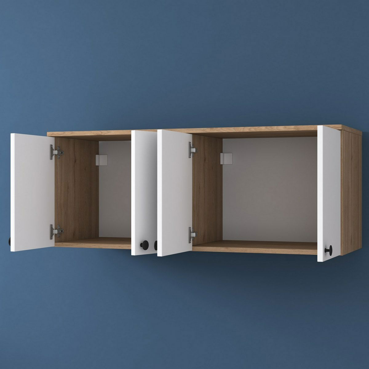 Nástěnná skříňka Bany Walnut and White – obrázok 5