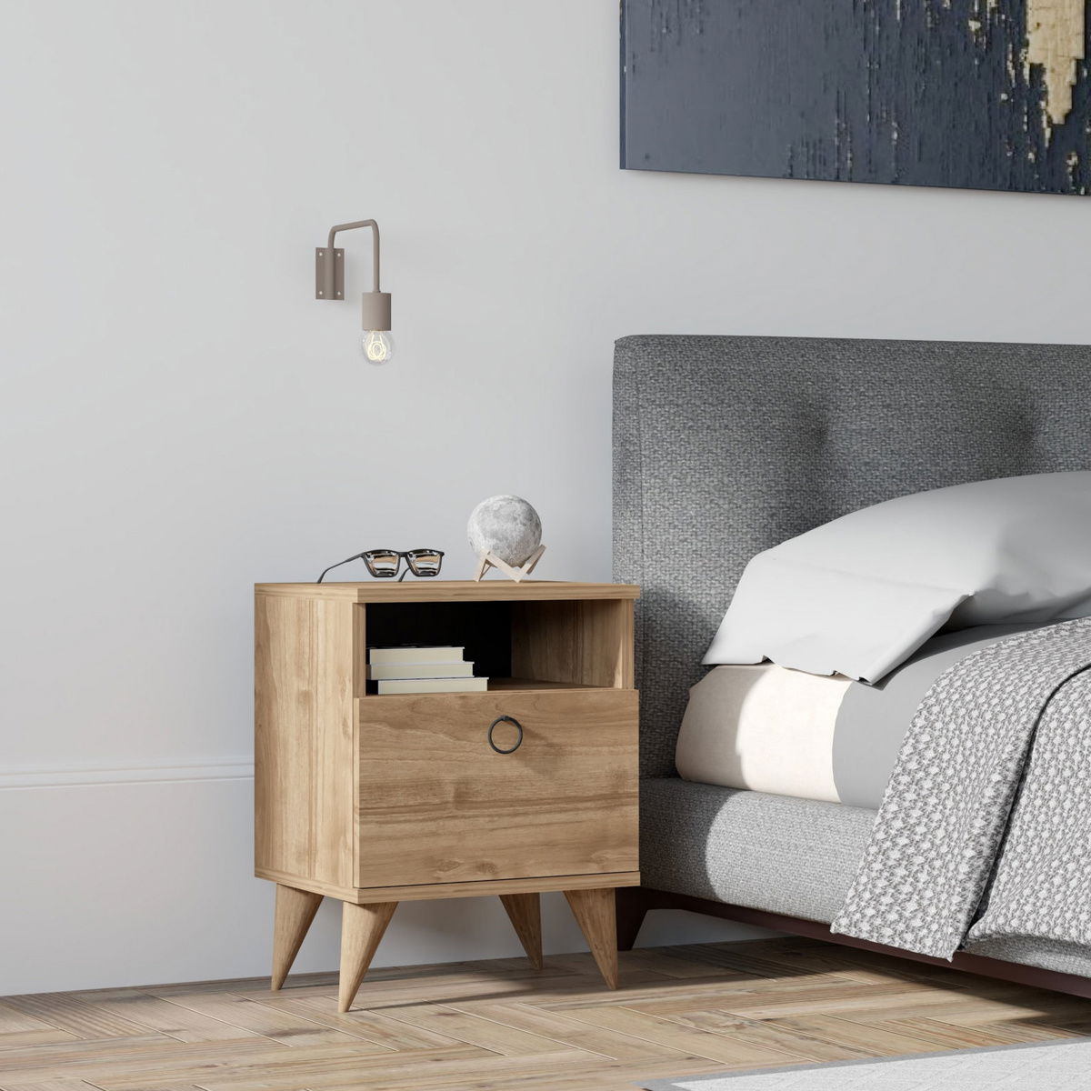 Noční stolek Barlo Walnut – obrázok 3