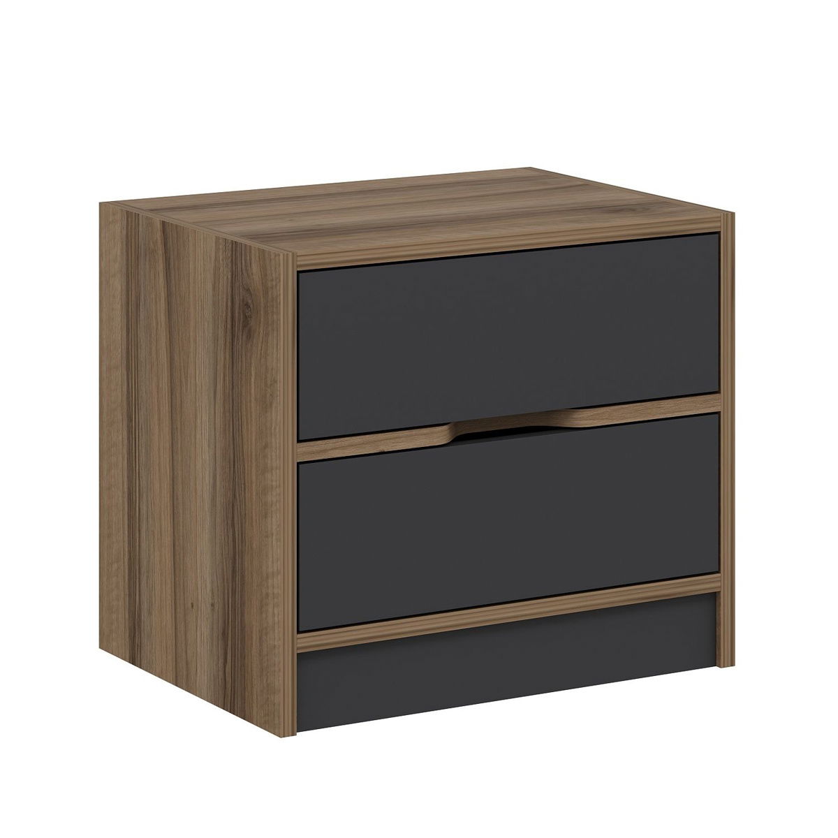 Noční stolek Elina Walnut Anthracite – obrázok 3