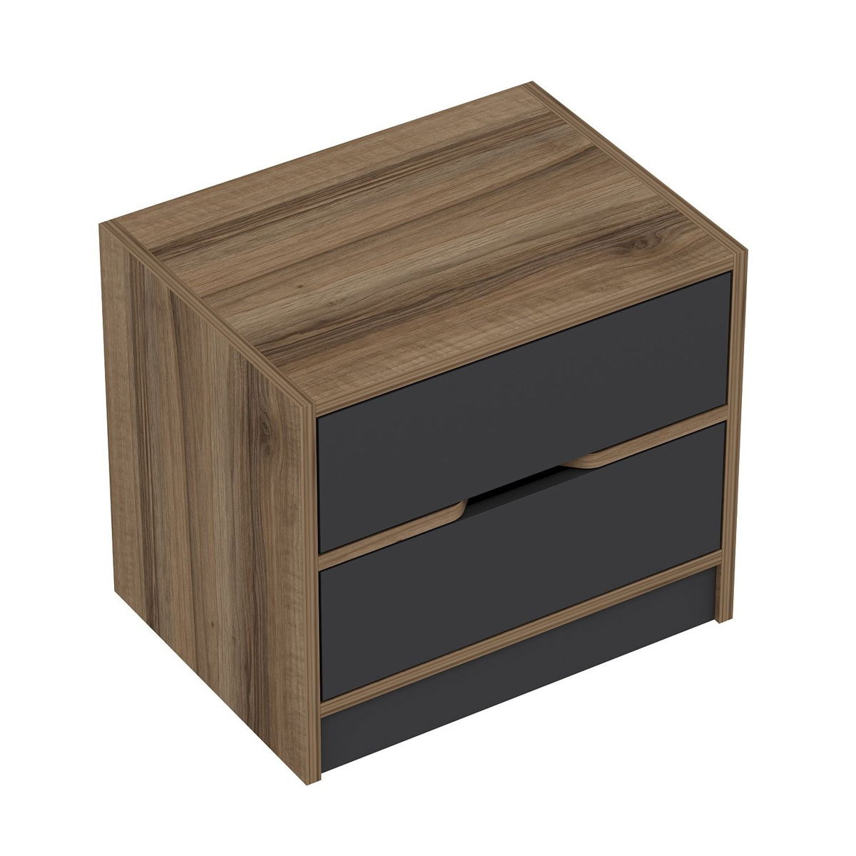 Noční stolek Elina Walnut Anthracite – obrázok 4
