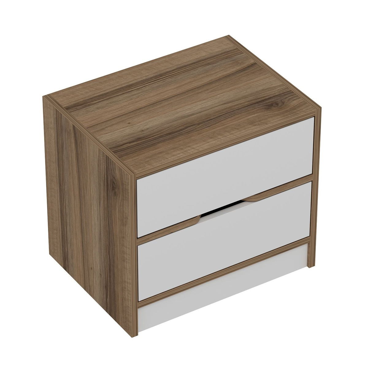 Noční stolek Elina Walnut White – obrázok 4