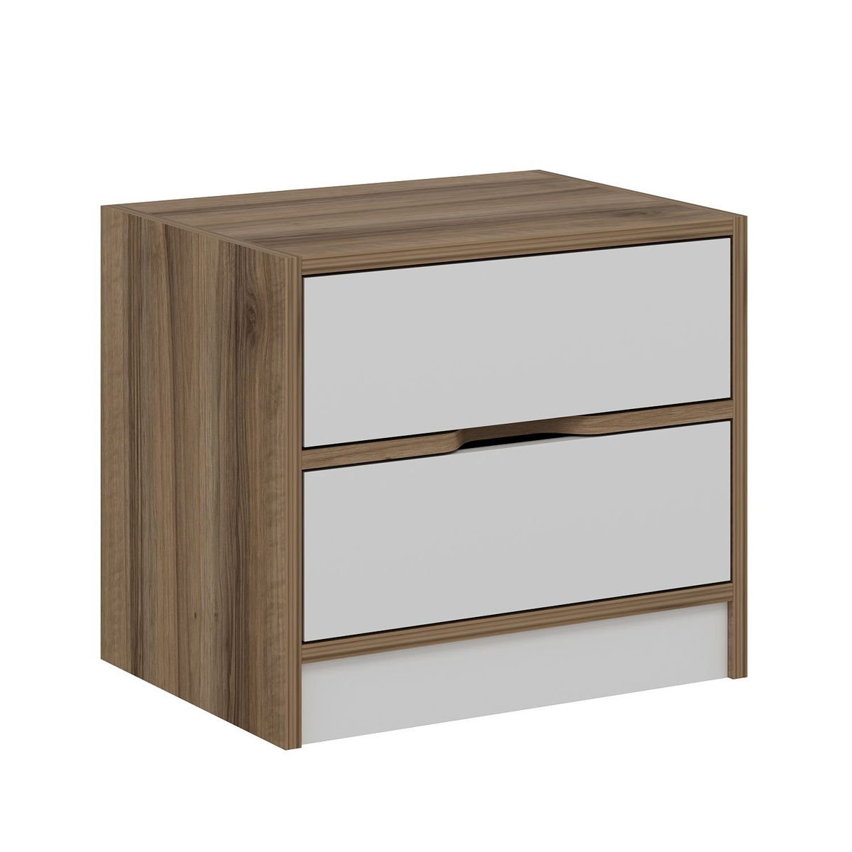 Noční stolek Elina Walnut White – obrázok 3
