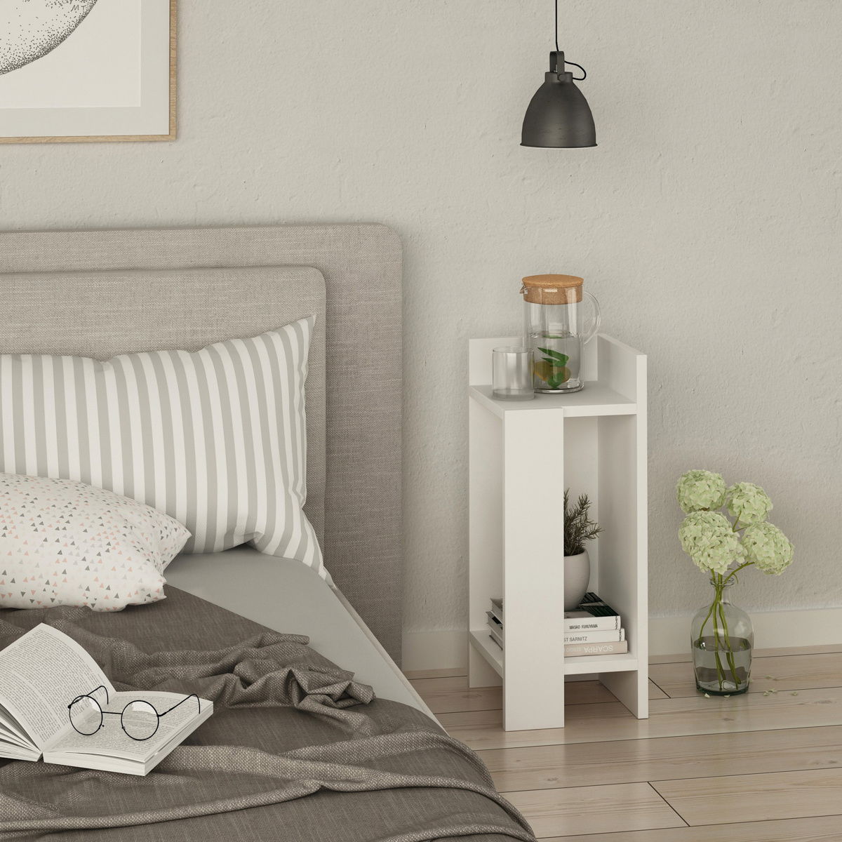 Noční stolek Elos Right White – obrázok 2