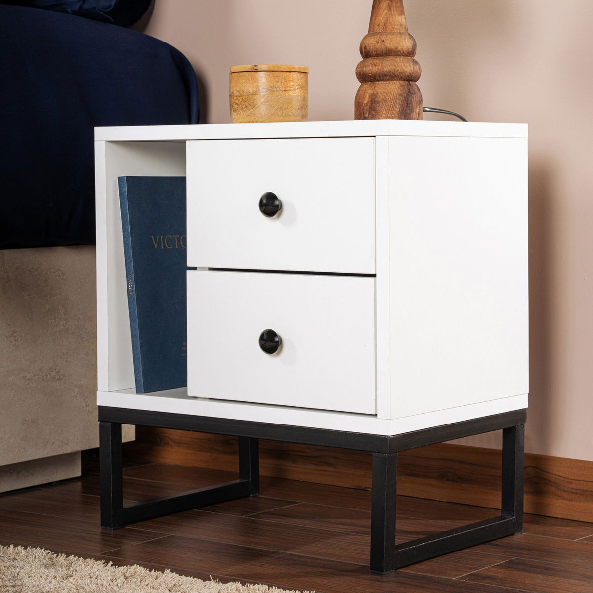 Noční stolek Glimmer White – obrázok 5