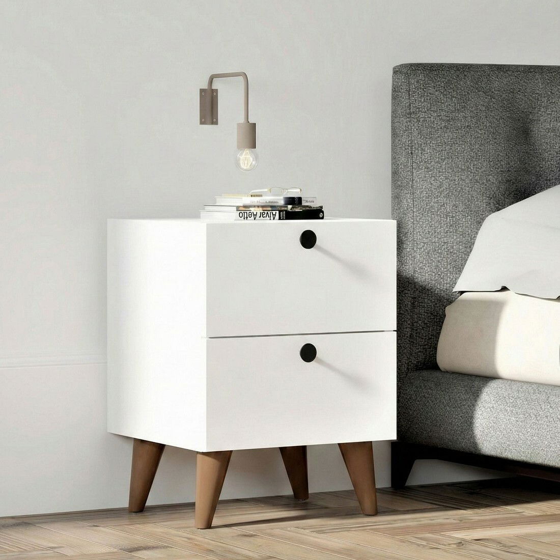 Noční stolek Kada White – obrázok 3