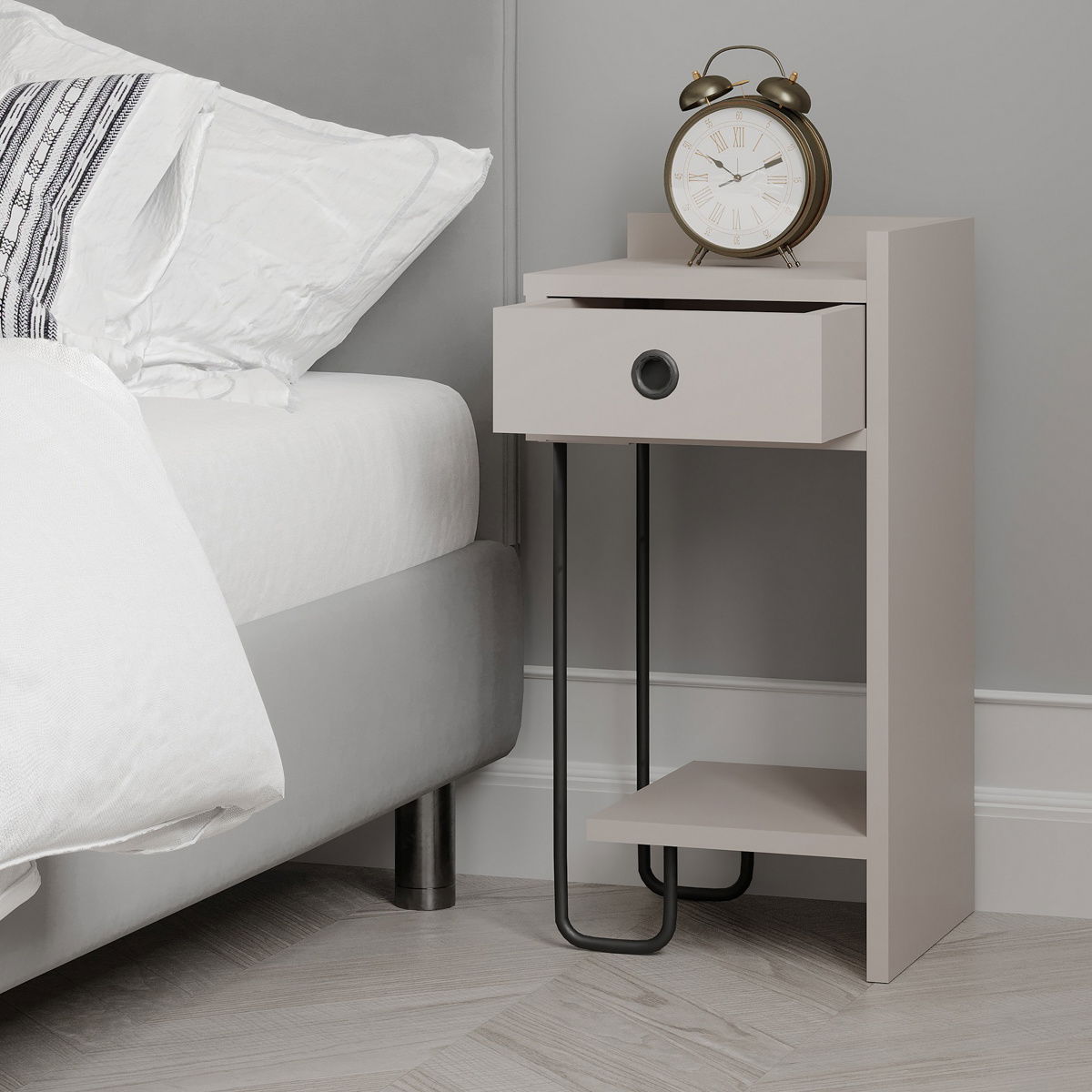 Noční stolek Sirius Right Light Mocha – obrázok 6