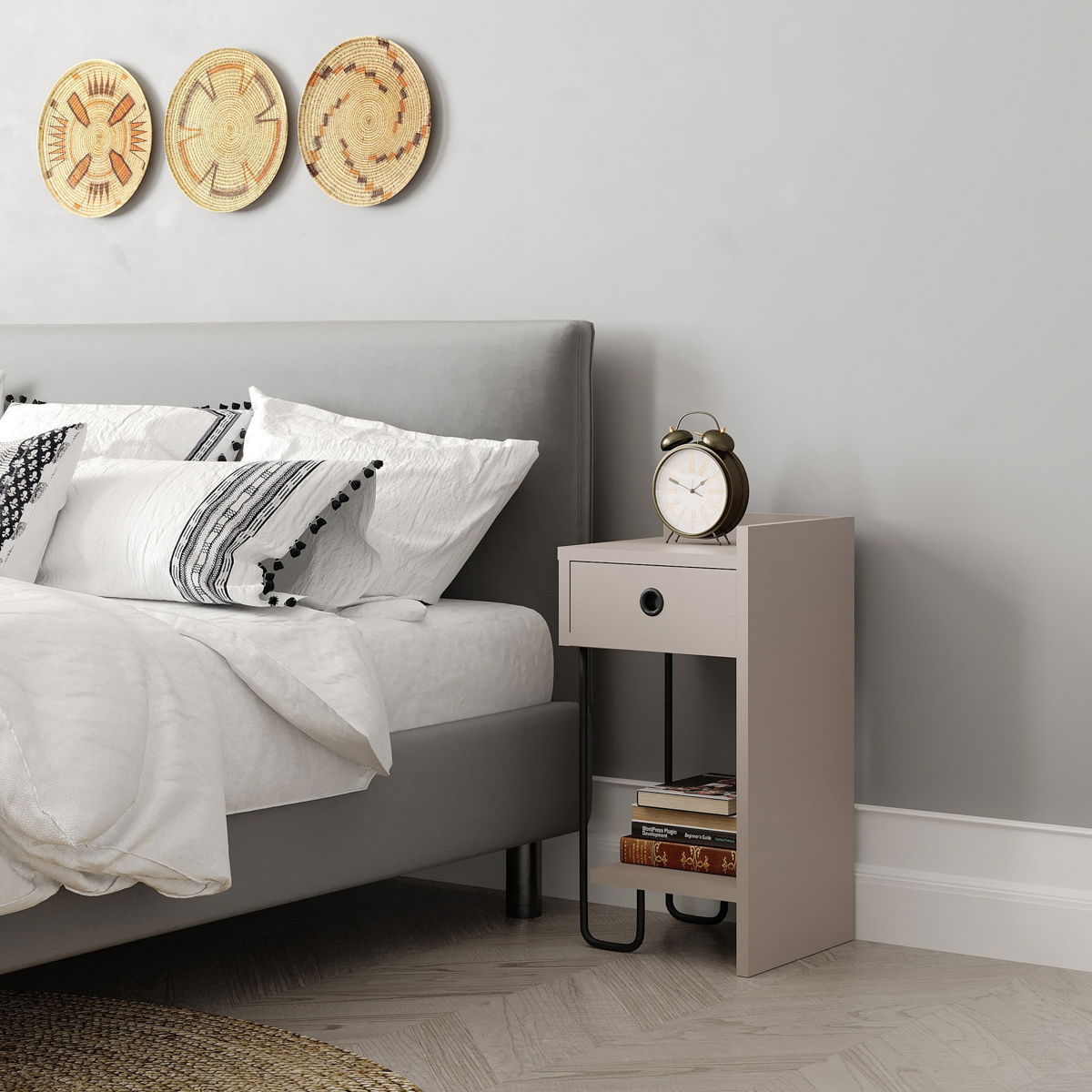 Noční stolek Sirius Right Light Mocha – obrázok 4