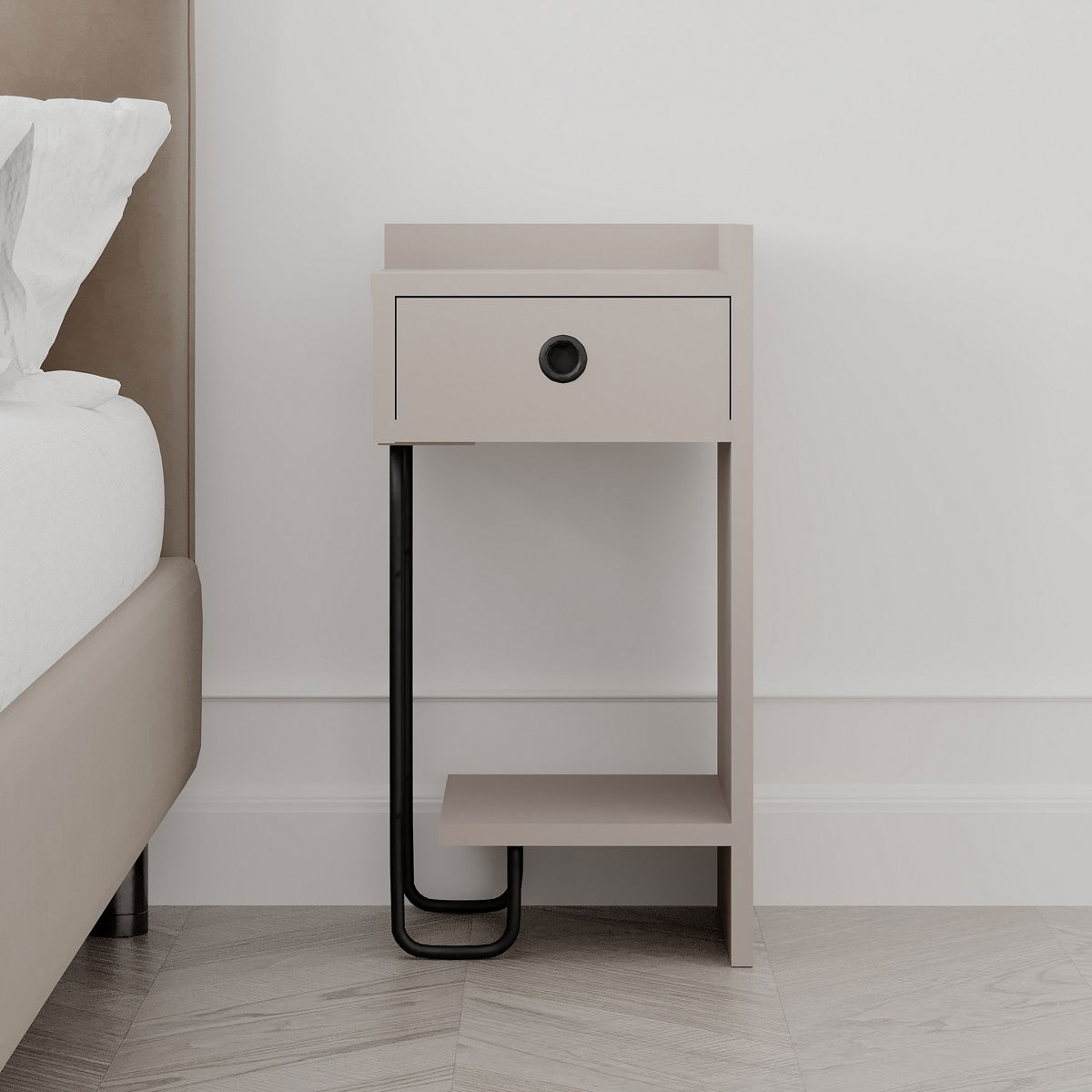 Noční stolek Sirius Right Light Mocha – obrázok 2