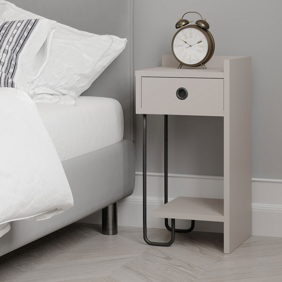 Noční stolek Sirius Right Light Mocha – obrázok 3