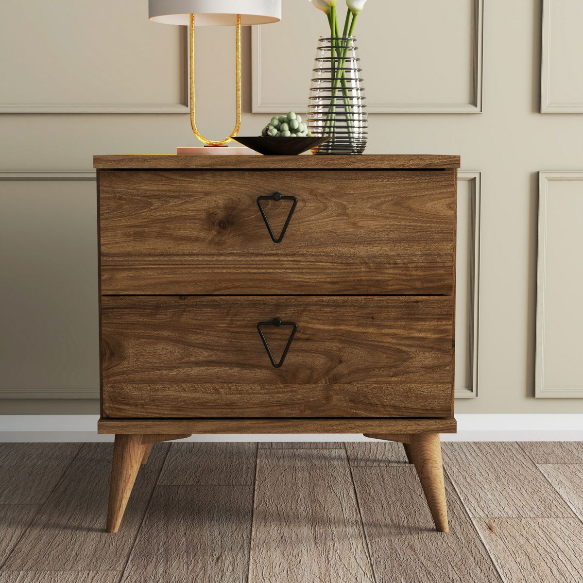 Noční stolek Versa-Ce Walnut – obrázok 4