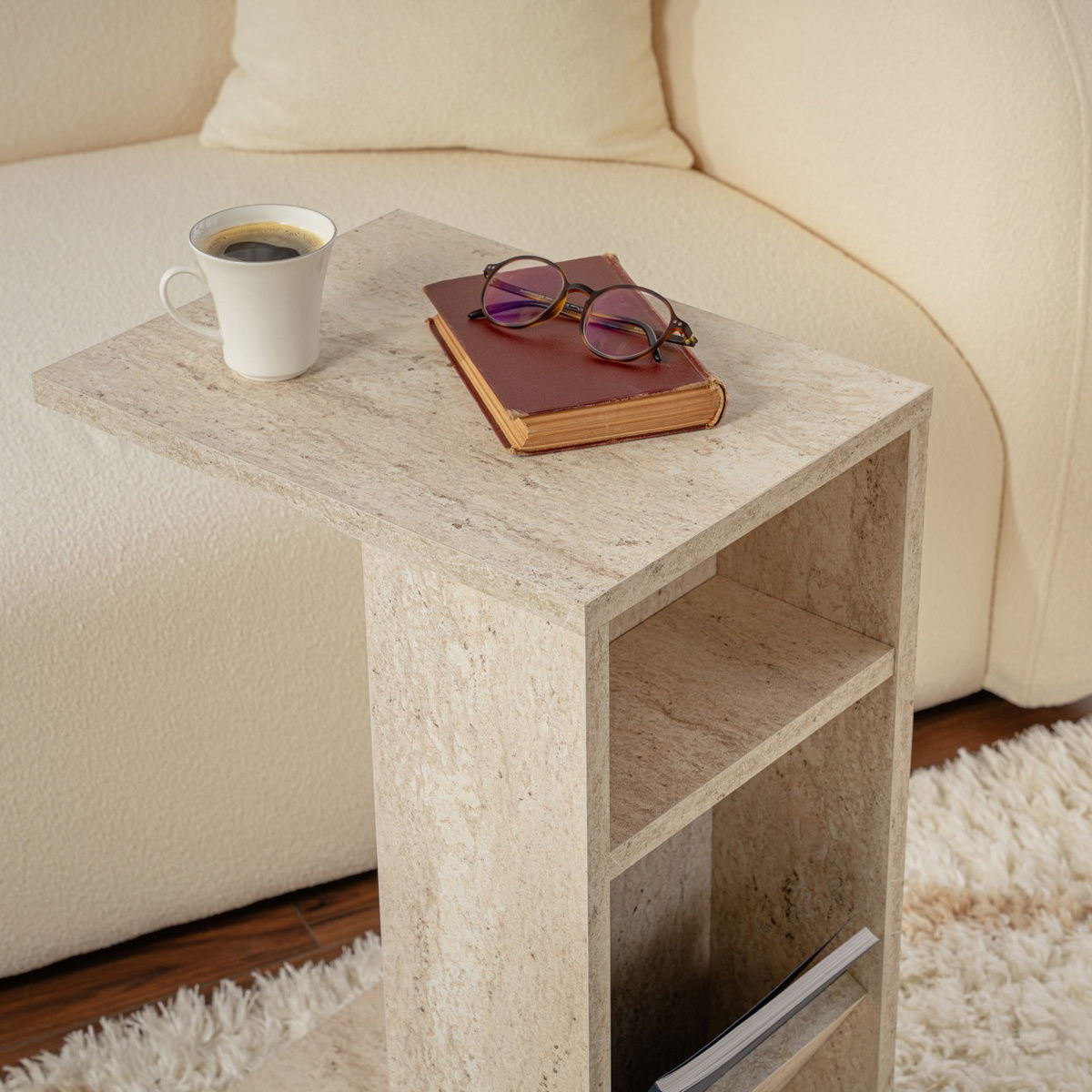 Odkládací stolek Filinta Travertine – obrázok 6