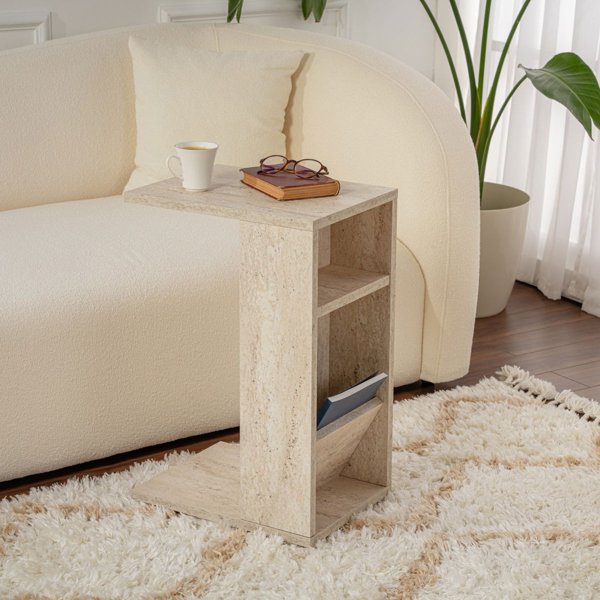 Odkládací stolek Filinta Travertine – obrázok 7