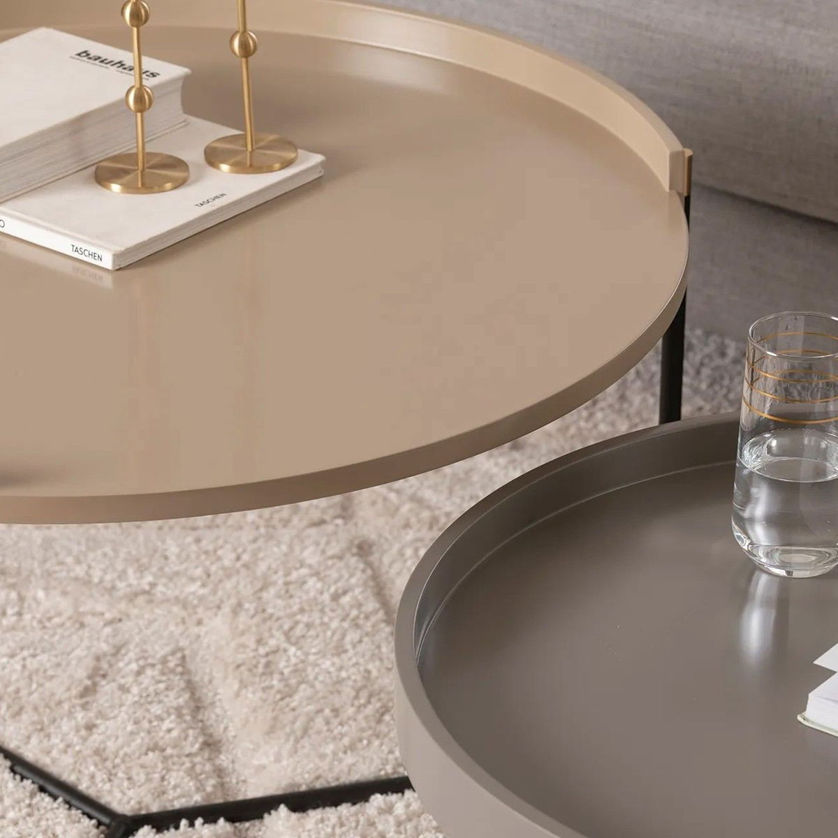 Odkládací stolek Mandy Beige, 2 ks – obrázok 10