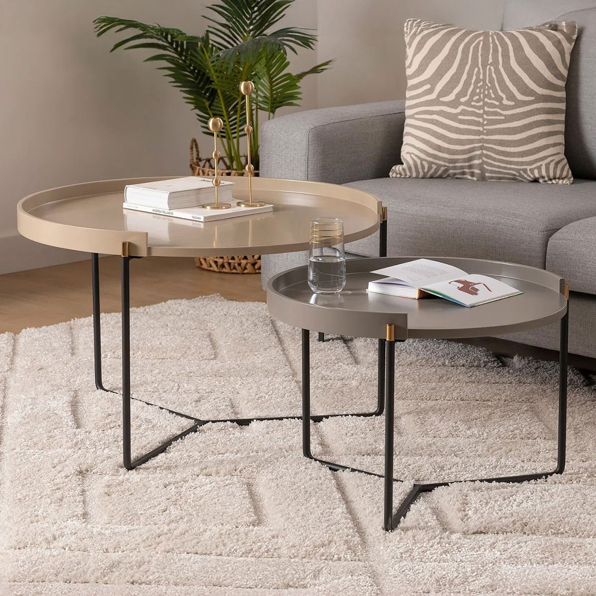 Odkládací stolek Mandy Beige, 2 ks – obrázok 15
