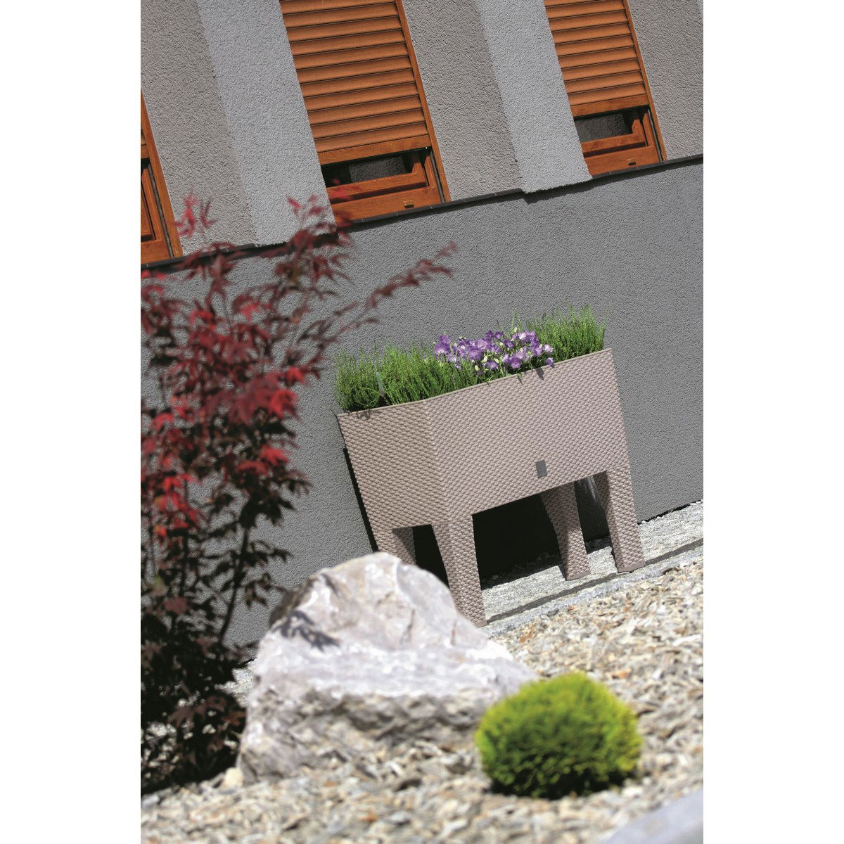 Prosperplast Truhlík RATO CASE HIGH hnědý 60x25x46cm – obrázok 2