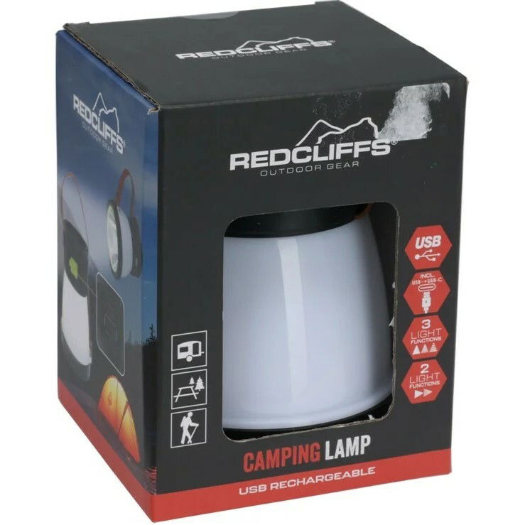 Redcliffs Kempingové svítidlo dobíjecí, USB, teplá bílá, 3 režimy – obrázok 6