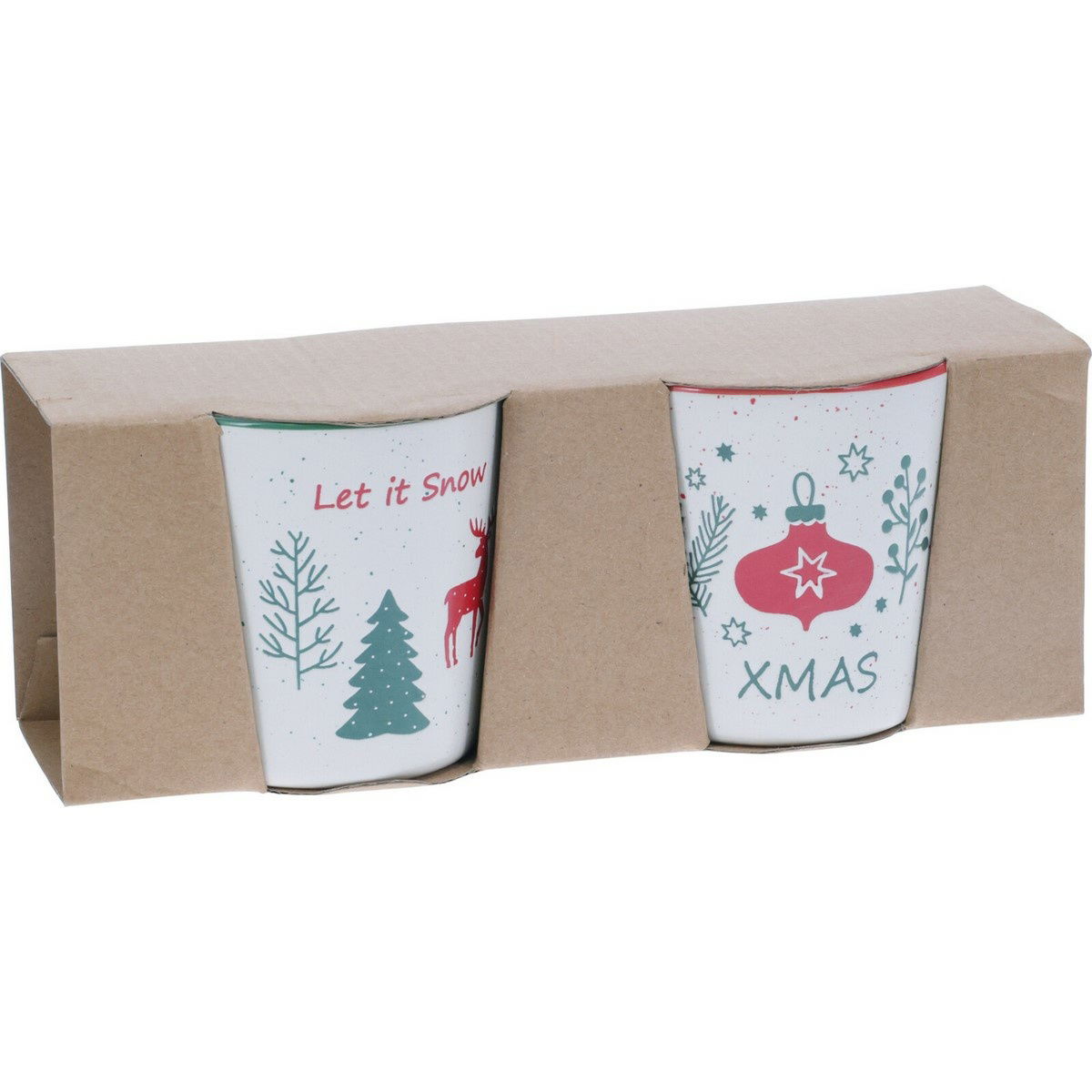 Sada 2 kameninových hrnků Let It Snow/Xmas 350 ml – obrázok 2