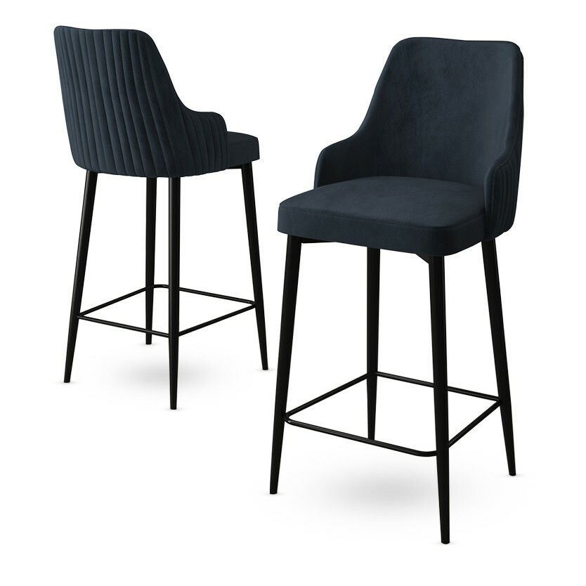 Sada barových židlí Enox Anthracite and Black, 6 ks, 6 ks – obrázok 2