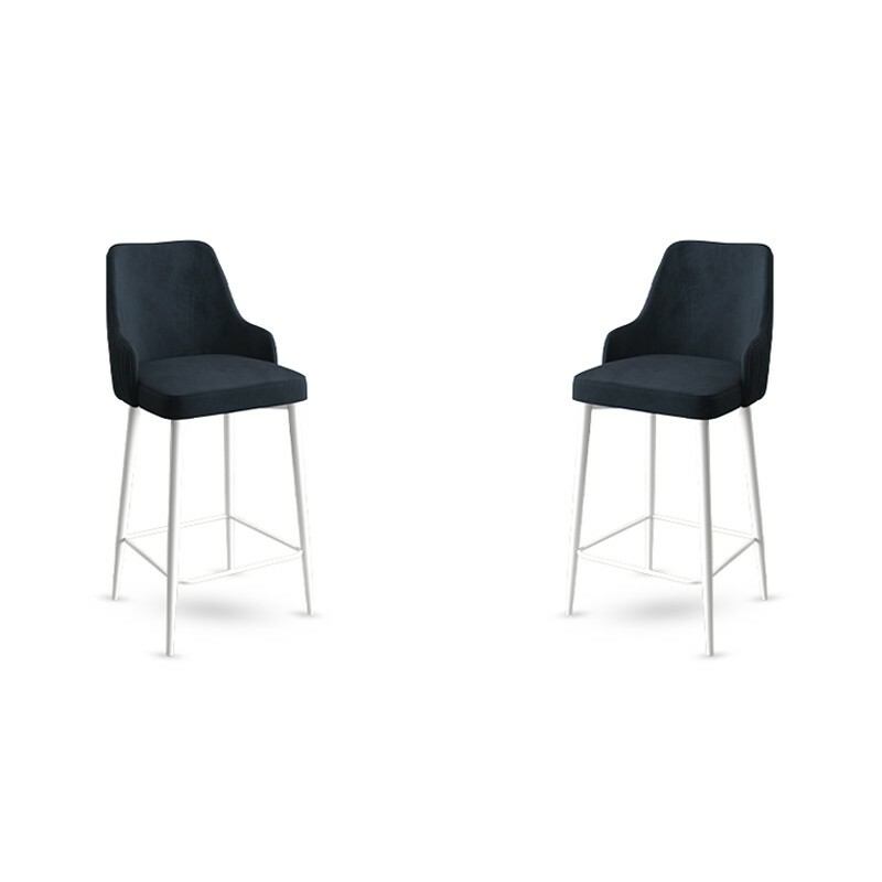 Sada barových židlí Enox Anthracite and White, 2 ks, 2 ks – obrázok 2