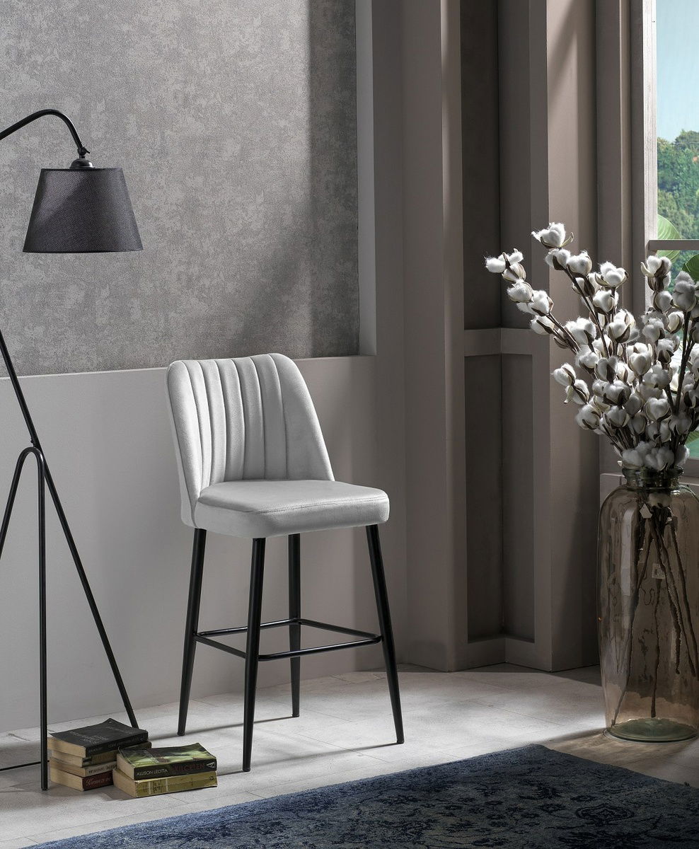 Sada barových židlí Vento Cream and Black, 4 ks, 4 ks – obrázok 4