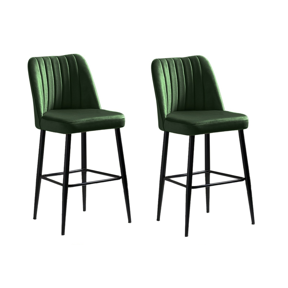 Sada barových židlí Vento Green and Black, 2 ks, 2 ks – obrázok 2