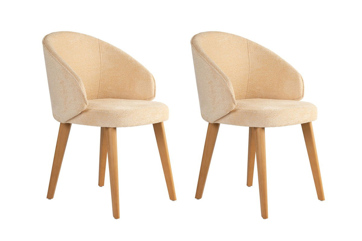 Sada jídelních židlí Bentley Beige and Dark Oak, 2 ks – obrázok 2