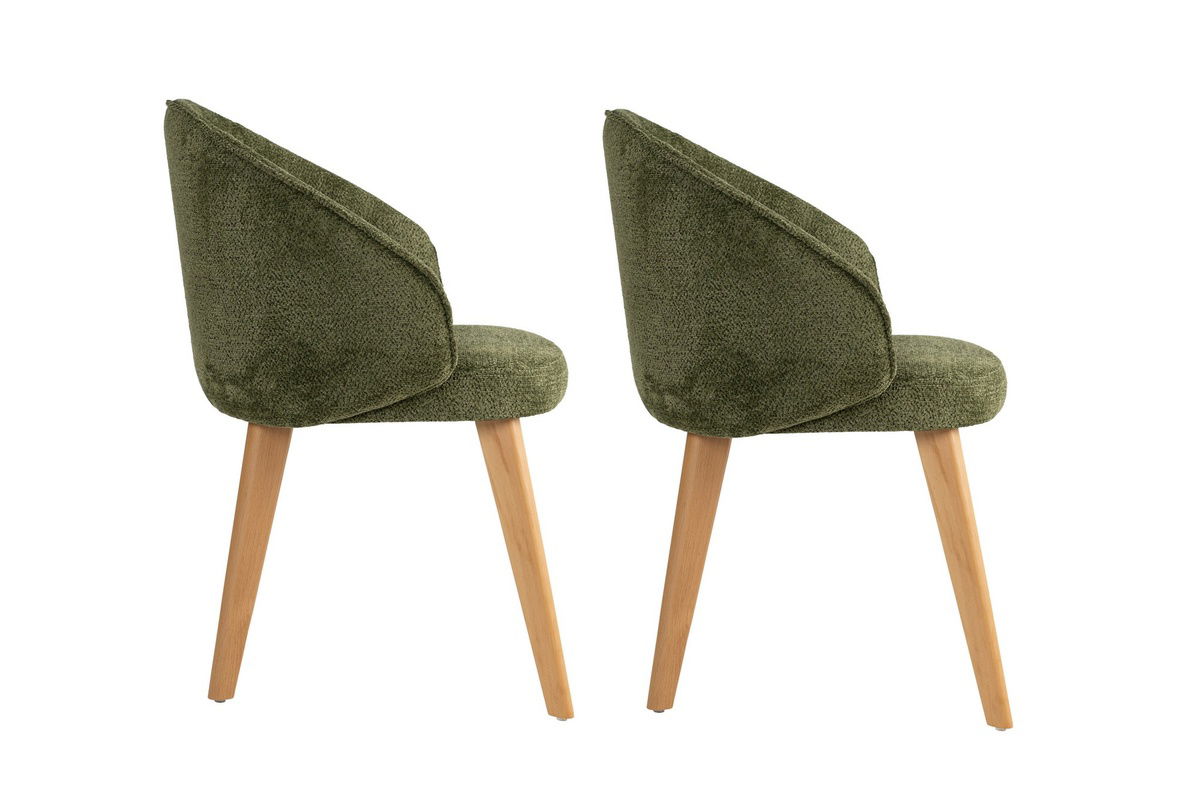 Sada jídelních židlí Bentley Green and Light Oak, 2 ks – obrázok 4